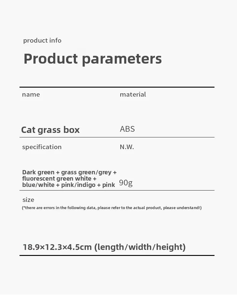 Pet Supplies Cat Snacks Cat Planting Hydroponic Box Cat Grass Pot Hydroponic Cat Grass Box