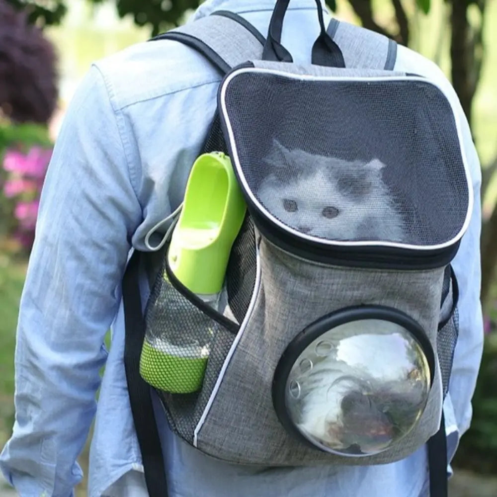 Pet Supplies 2-in-1 Pet Water Bottle Portable Plastic Pet Drinking Feeder Leakproof Pet Food Feeder Outdoor