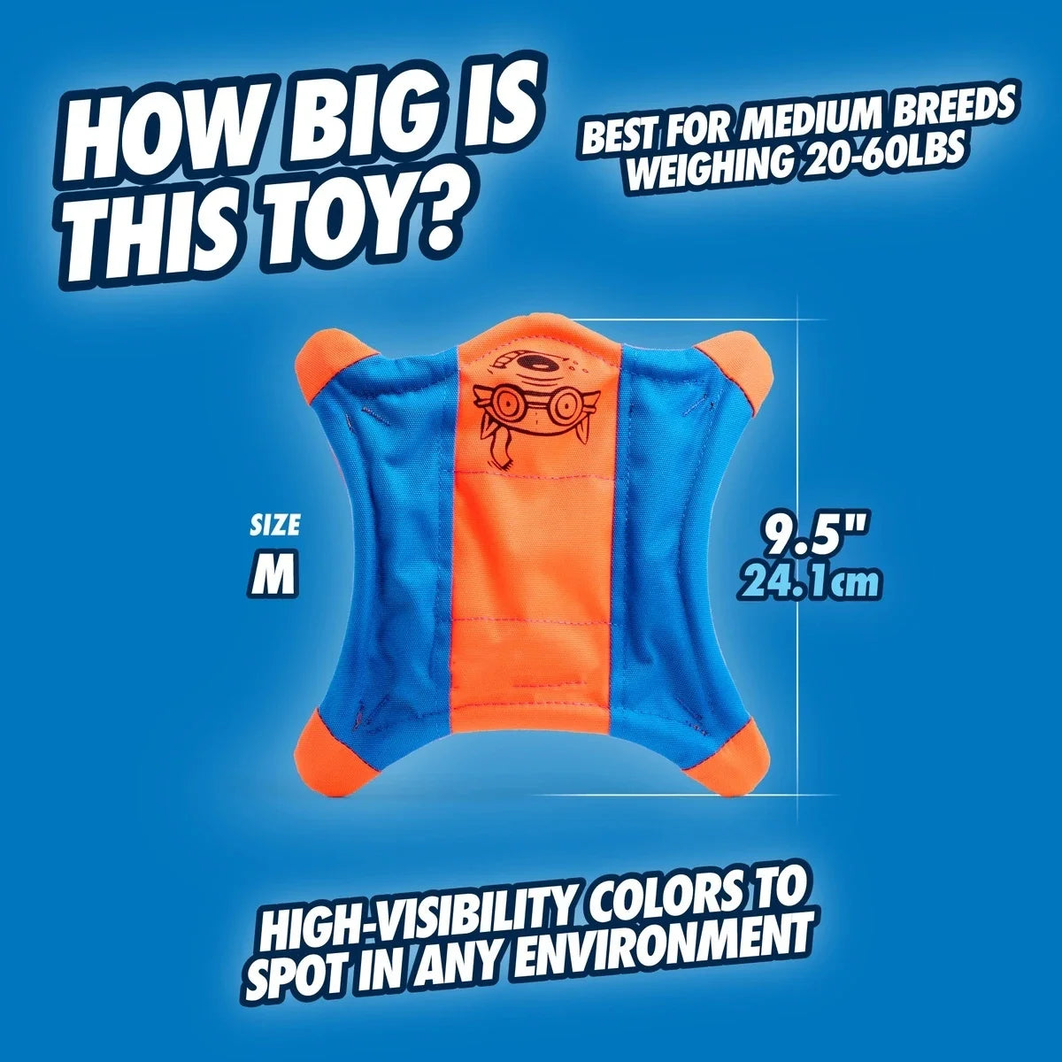 Pet supplies Flying Squirrel Dog Toy, Color Varies, Medium Training equipment