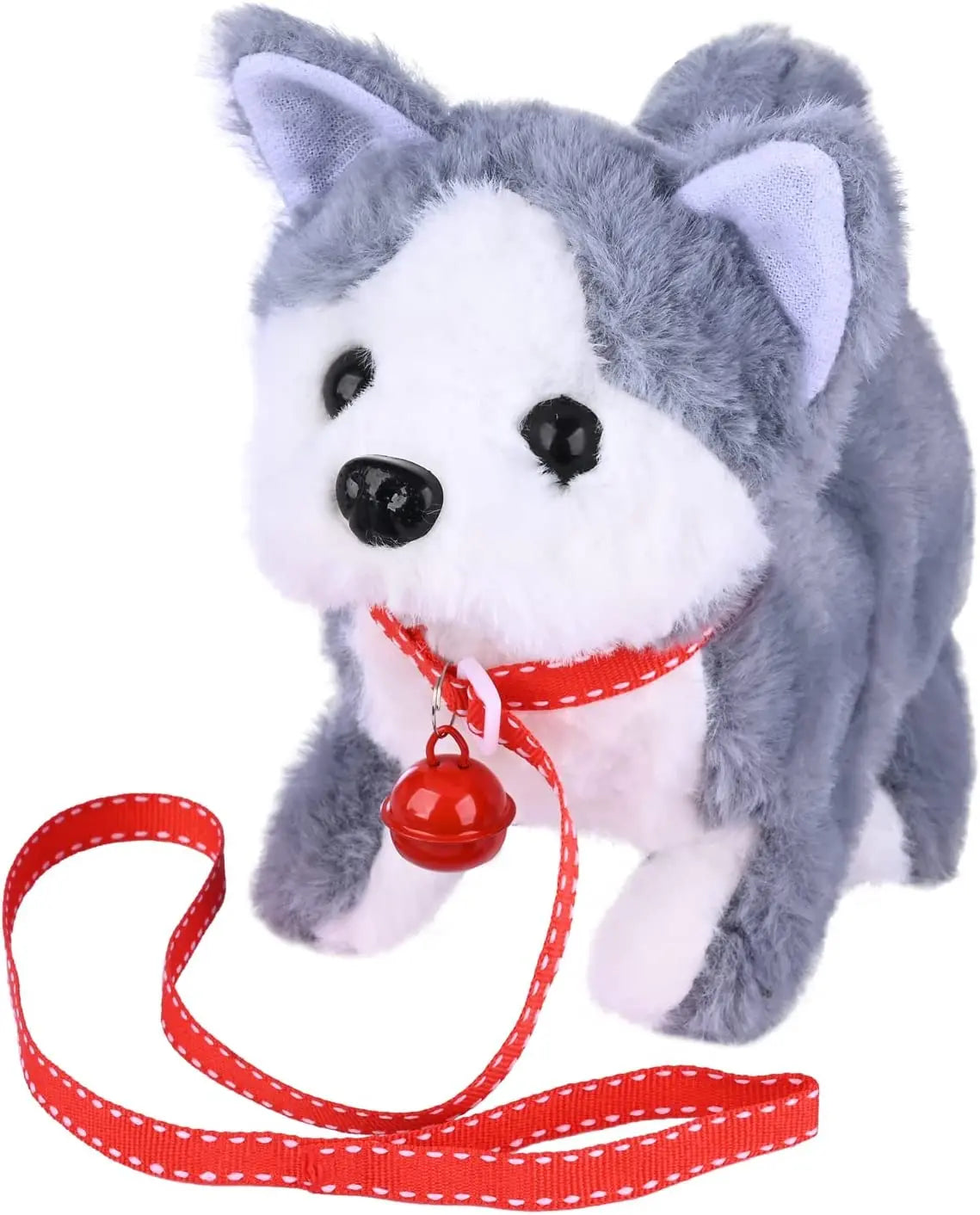 18CM Electric Simulation Puppy Plush Toys Interactive Dog Robot  Walking Barking Tail Wagging Toy for Kids Birthday Xmas Gift