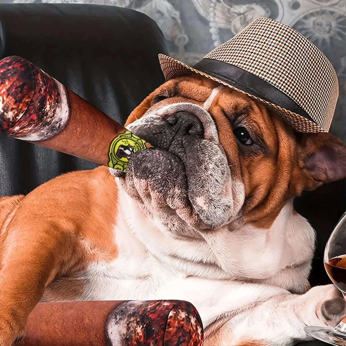 1pc-Pet Funny Toys Cigar Big Smoke Plush Sound Squeak Fake Cigarettes Toys Dog Chew Molar Interactive Game Bite Resistant Pet