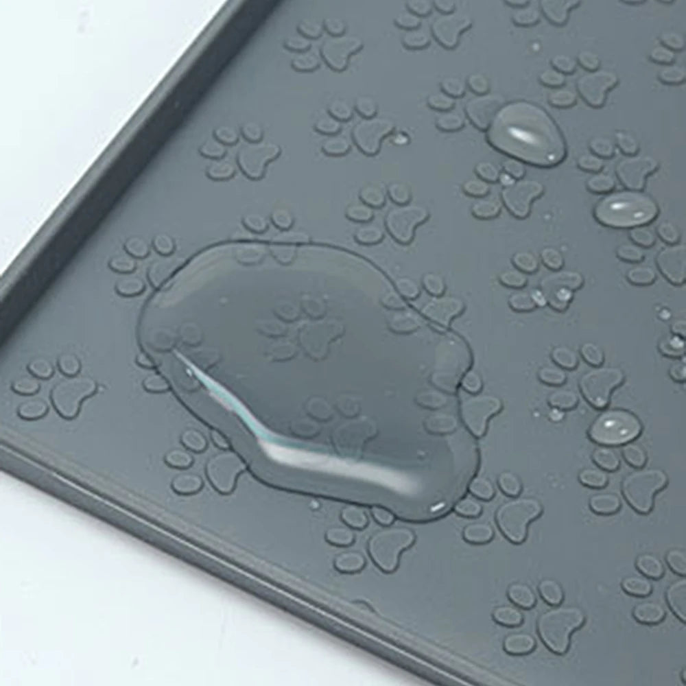 1PC Pet Silicone Eating Mat Paw Print Modeling Leak-Proof Spill-Proof Easy To Clean Cat And Dog Pet Mat.