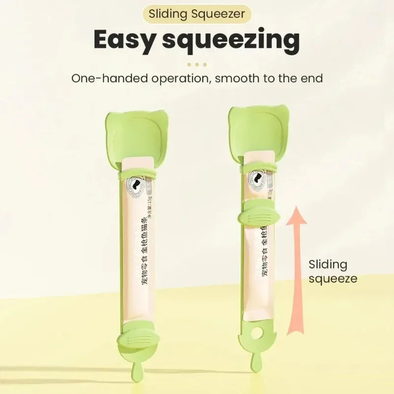 Pet Feed Spoon Food Scoop Cat Strip Squeezer Feeder Dispenser Indoors Puppy Kitten Snack Liquid Food Scoop Kitty Pet Supplies