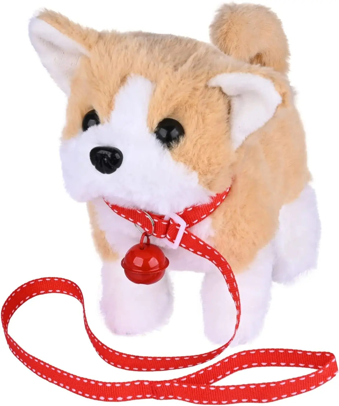 18CM Electric Simulation Puppy Plush Toys Interactive Dog Robot  Walking Barking Tail Wagging Toy for Kids Birthday Xmas Gift