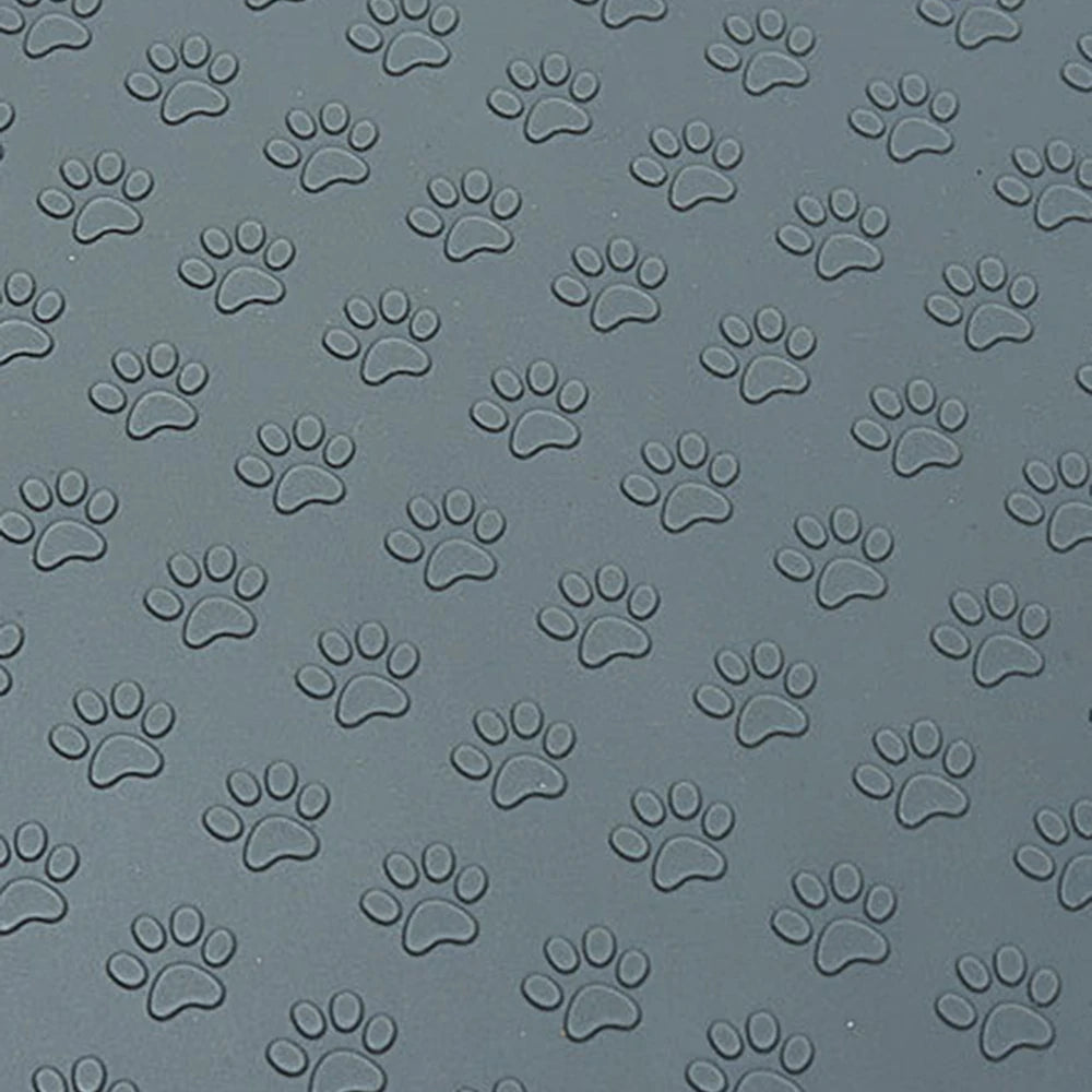 1PC Pet Silicone Eating Mat Paw Print Modeling Leak-Proof Spill-Proof Easy To Clean Cat And Dog Pet Mat.
