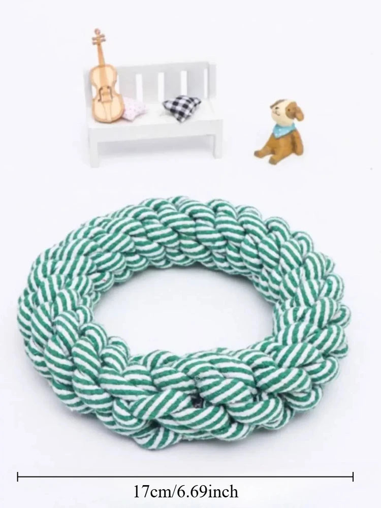 1pc Pet Dog Rope Toy Durable Chew Bite Resistant Interaction Pet Toys Medium Large Dogs Retriever Pitbull Labrador Pet Supplies