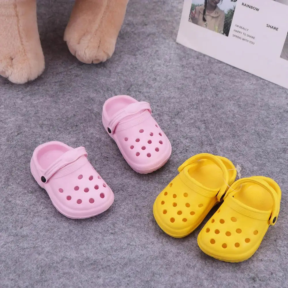 1 Pair Dog Accessories Non-slip Pet Sandals Comfortable Breathable Dog Hole Shoe EVA Soft-soled Dog Rain Boots for Cats