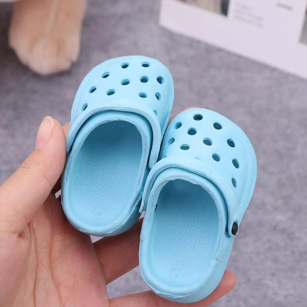 1 Pair Dog Accessories Non-slip Pet Sandals Comfortable Breathable Dog Hole Shoe EVA Soft-soled Dog Rain Boots for Cats