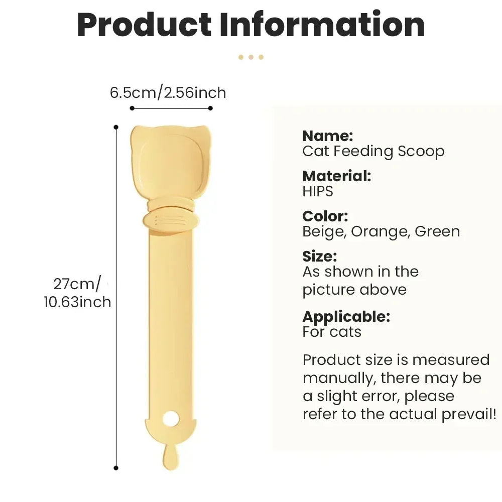 Pet Feed Spoon Food Scoop Cat Strip Squeezer Feeder Dispenser Indoors Puppy Kitten Snack Liquid Food Scoop Kitty Pet Supplies