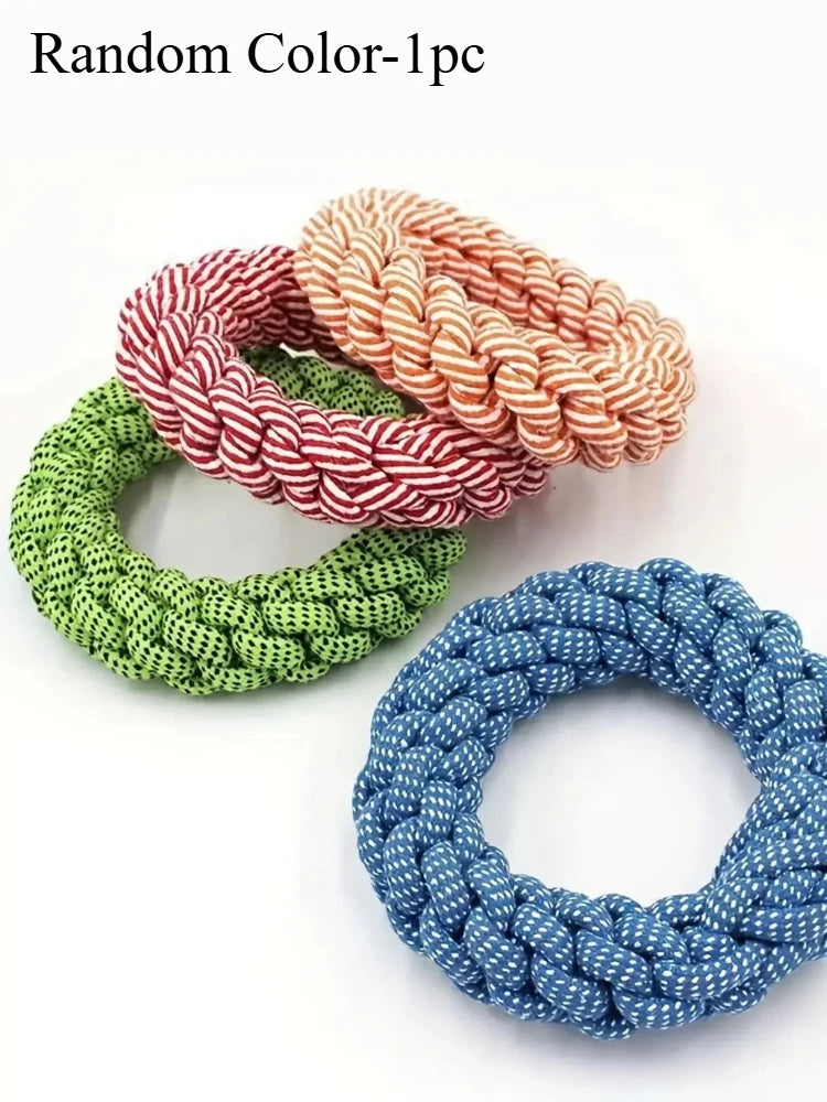 1pc Pet Dog Rope Toy Durable Chew Bite Resistant Interaction Pet Toys Medium Large Dogs Retriever Pitbull Labrador Pet Supplies