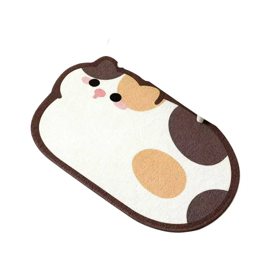 Pet Feeding Mat-Absorbent Pet high feet bowl with Waterproof Rubber Backing Quick Dry Water Mat for Dog Cat supplies