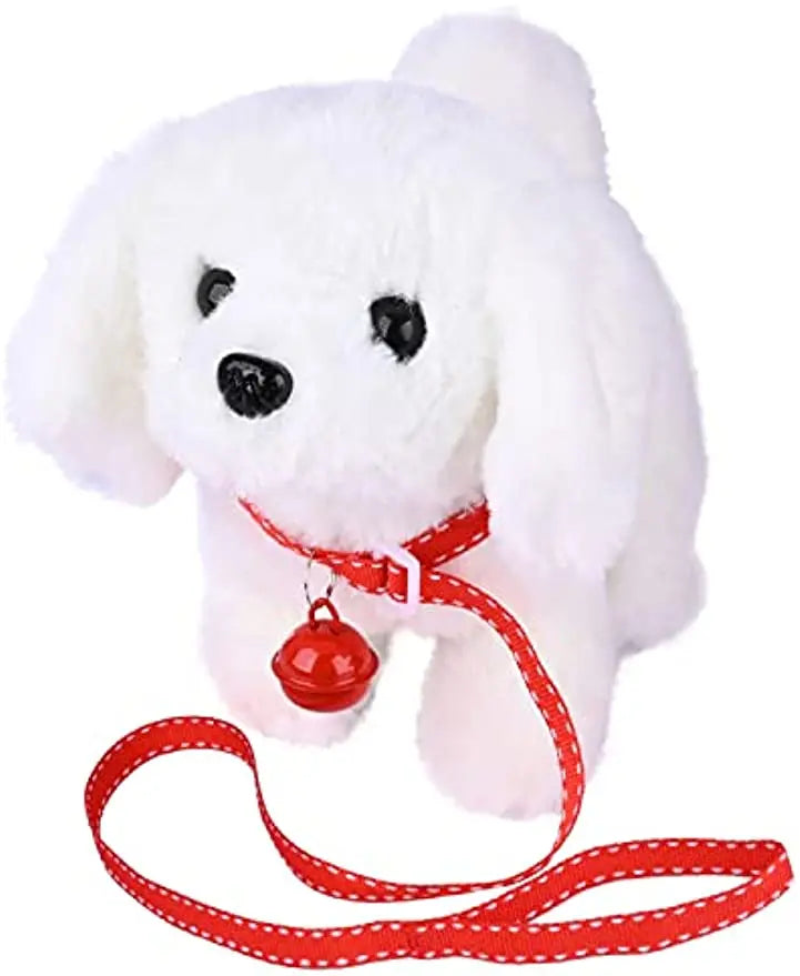 18CM Electric Simulation Puppy Plush Toys Interactive Dog Robot  Walking Barking Tail Wagging Toy for Kids Birthday Xmas Gift