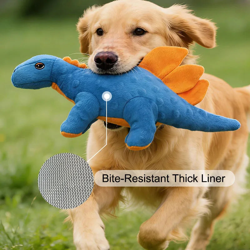 Pet Supplies Dinosaur Toys Dog Tough Toys  Plush Dog Toy Dog Squeak Toys Pet Tooth Chew Toy Suitable For Small Medium Large Dogs